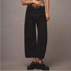 Citizens of Humanity Black Wide Leg Pleated Cara Pants (Size 24)